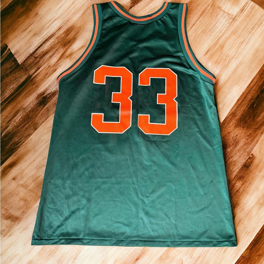 Miami Hurricanes #13 Basketball Logo Athletics Jersey Size Medium 90s - Picture 2 of 8
